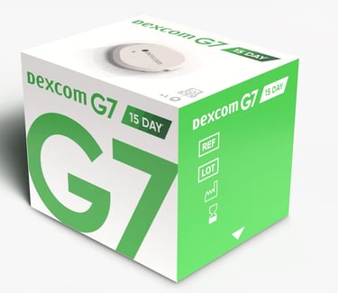 Dexcom G7 sitting on a table. Call or Text 732-890-0814 for a free quote