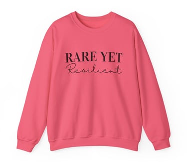Rare Yet Resilient | Crewneck Sweatshirt, Safety Pink
