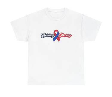 Brinley Strong | Congenital Heart Awareness Ribbon | Cotton Tee, White
