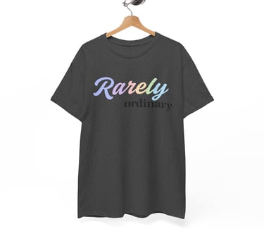 Rarely ordinary Cotton Tee, Dark Heather