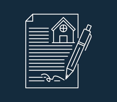 Illustration of a home closing contract