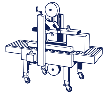 Carton tape sealing machine icon