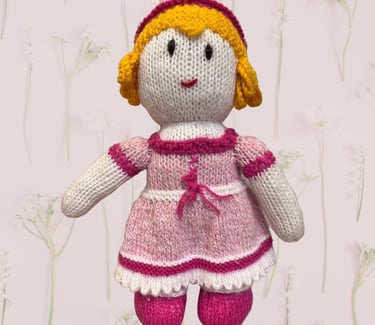 vintage knitted doll