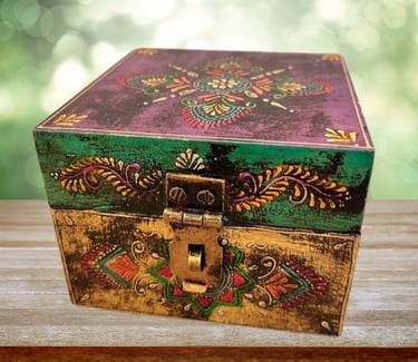trinket box hand painted