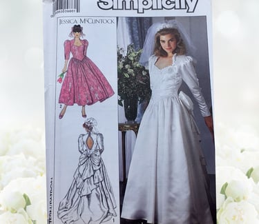 bridal dress vintage sewing pattern