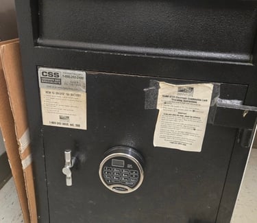 Safe with a keypad representing safe installation in Arden, NC