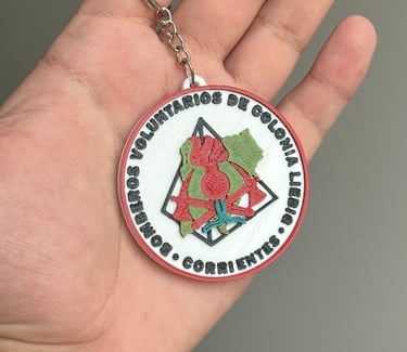 Bomberos Voluntarios de Colonia Liebig Corrientes logo 3d llavero