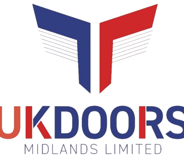 UK Doors white, red, blue logo