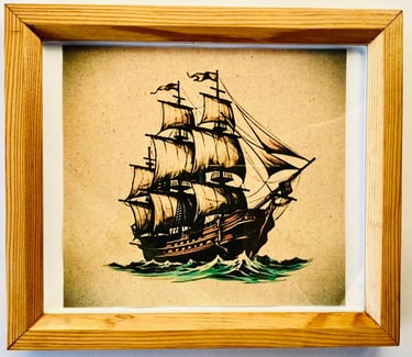 Oleo print  Wall Art . Modern Wood  Wall Art., this product is manufactured to order.