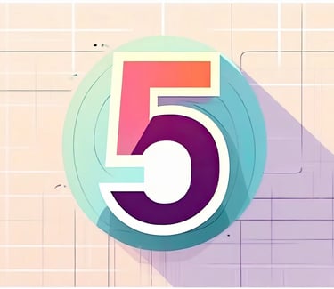 a number five with a number five on it