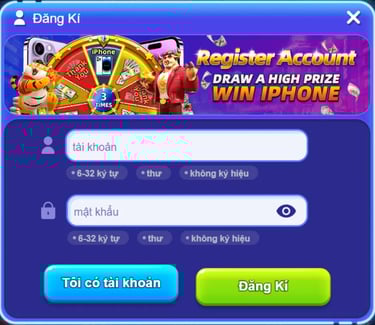 G168 casino register account interface