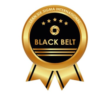 Lean Six Sigma Black Belt certification badge
