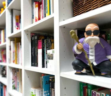 Étagères latérales sous combles Shelfi – La Garenne-Colombes – bibliothèque mélaminé