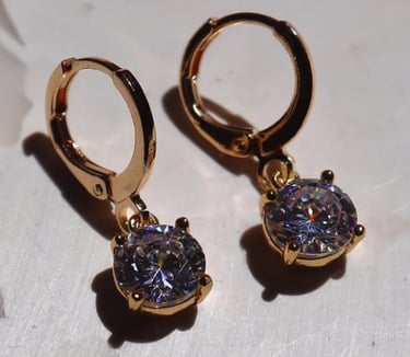 boucles d'oreilles brillantes