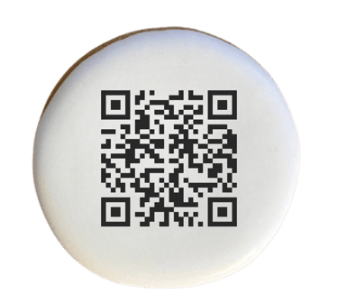 un biscuit imprimé avec qr code