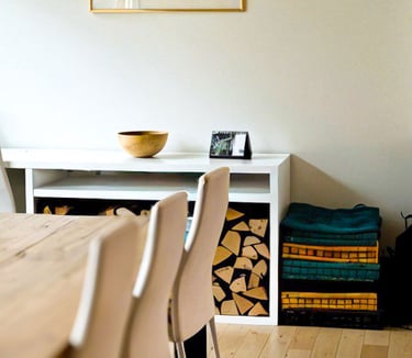 niche à bûches intégrée Shelfi laté blanc 40mm bureau sur mesure Saint-Germain-en-Laye