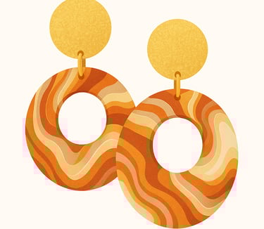 Polymeerklei oorbellen Aurelia.Originals