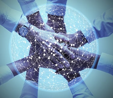 hands over one other showing unity and connection