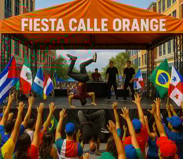 a man performing a dance in front of a crowd