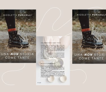 Copertina fronte e retro del romanzo Una non storia come tante, la versione ebook è uguale