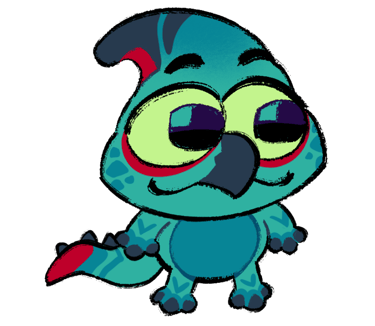 Sasha's Mascot - Parasaurolophus