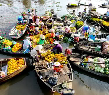 Canto, Wietnam market na wodzie Mekong.