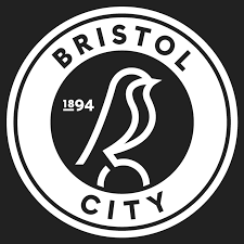 Official black and white Bristol City Football Club crest featuring a robin and 1894.
