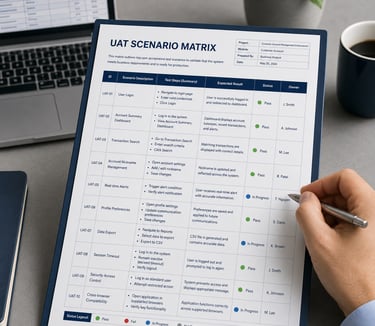 UAT Scenario Matrix