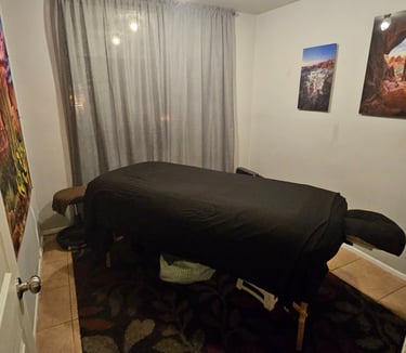 Comfortable and clean environment for massage