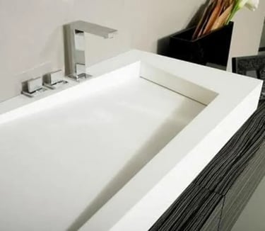 Νιπτήρας μπάνιου matrix solid surfaces korian 50x50x12cm 