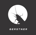 Firmenlogo mit einer Kakerlake und der Unterschrift GERSTNER