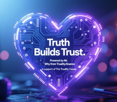 a heart shaped circuit board with the words truth builds trust