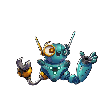 a robot with a helmet and a helmet on