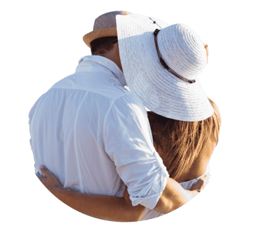 A happy couple after counseling