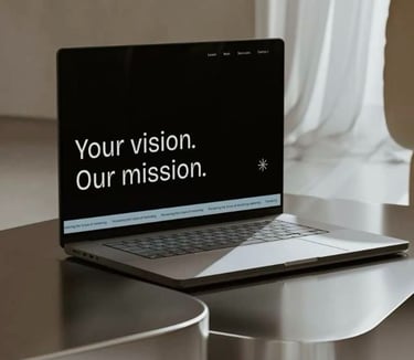 Modern laptop displaying a website design representing LocalSite’s mission to build professional web