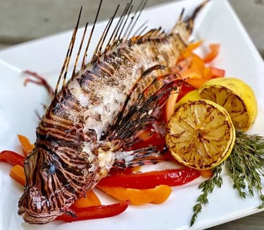 Lionfish served as a flavorful and sustainable meal