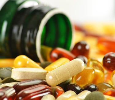 supplements on a table
