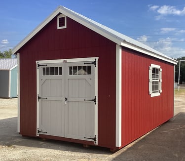 Red storage shed for backyard – Stor-Mor portable buildings