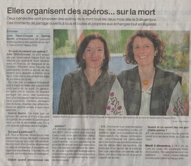 article, apéros de la mort, caen, happy end, ouest france