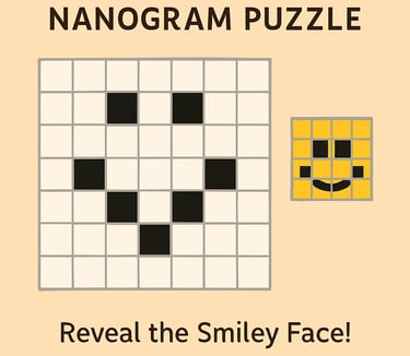 Play online nanogram puzzle Smiley face 