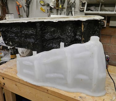 Large silicone mould with rigid support jacket used in professional mould making services