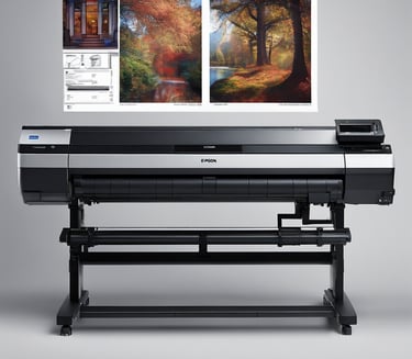 a large format printer with a large format of a picture
