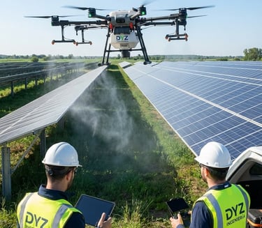 Fumigación Aérea con Drones para Granjas Solares -  DYZ Ingeniería