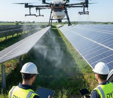 Fumigación Aérea con Drones para Granjas Solares - DYZ Ingeniería