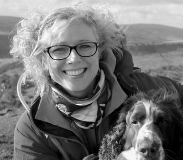Jenna Louise counsellor with dog in nature