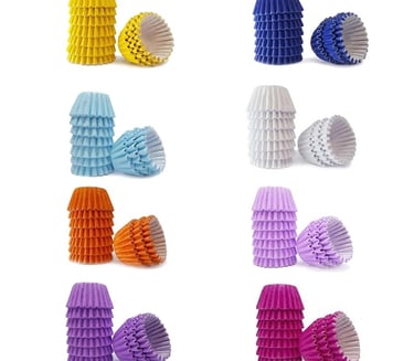 forminhas de papel coloridas