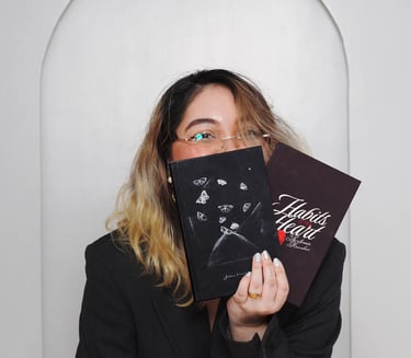Author with her two books