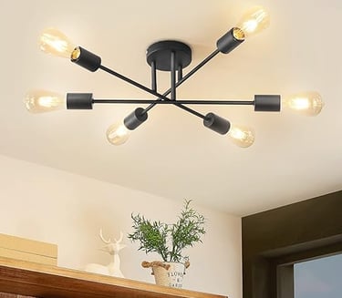 Modern 6 Head Sputnik Light,