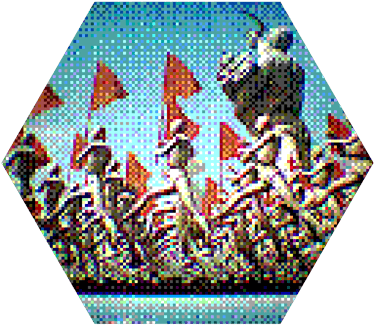 Tsardom 3.10. by Maxim Zmeyev: Atomic Heart after Kustodiev’s The Bolshevik