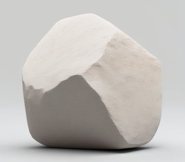 a large rock with a white rock face